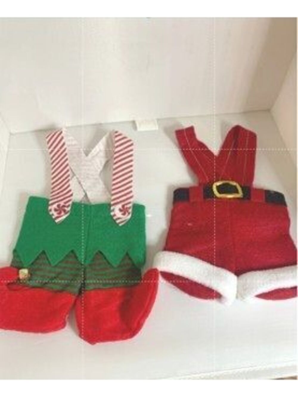 Elf Pants/ Santa Pants - Treat Bags Holiday Candy Holders Red and Green Qty 24